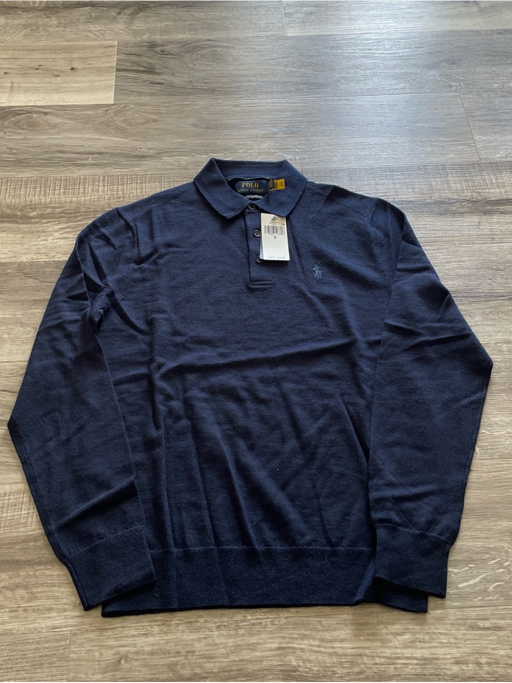 Wool Polo Ralph Lauren Navy Long Sleeve